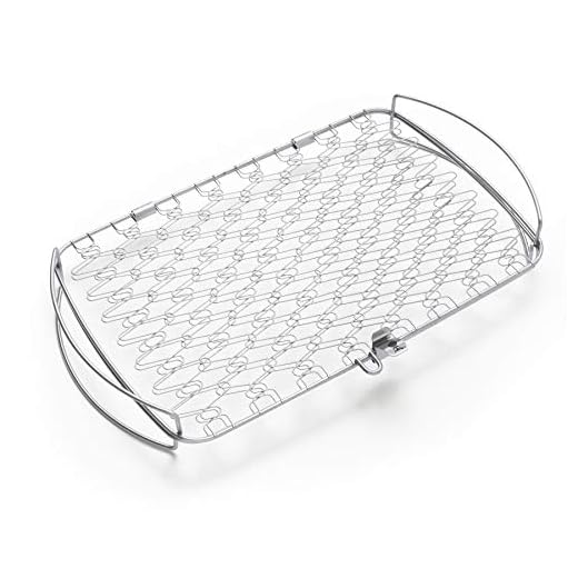 Weber 6471 Grillkorb 28x46 cm, Fisch- und Gemüsehalter, groß