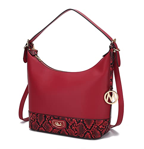 Image of MKF Collection Shoulder Bag for Women, Vegan Leather Hobo Fashion Handbag Messenger Purse by Mia K