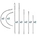 Heavy Duty Hand Sewing Needles Kit, 14 PCS with 10 Leather & 4 Curved Needles for Home Upholstery, Carpet Canvas Repair