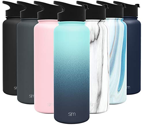 Simple Modern 40 Ounce Summit Water Bottle - Stainless Steel Tumbler Metal Flask