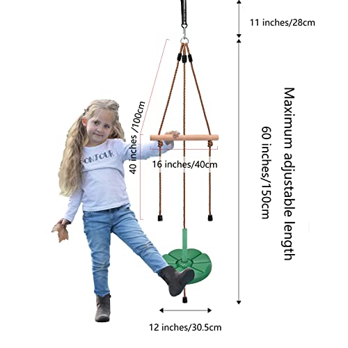 Balanço de disco para crianças com barras de macaco, balanço de substituição para conjunto de balanç