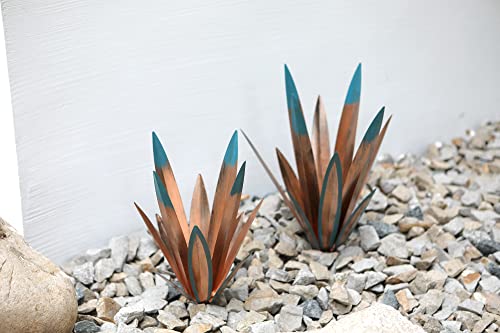 Homight Metal Agave Plants Outdoor Decor Mexican Yard Art Plants Garden Decor For Outside Metal Art Flowers Gifts For Butterflies Bees Birds For Gifts (2Big&1Small) #TOP4