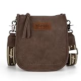Wrangler Small Crossbody Bag for Women, Mini Shoulder Purse with Adjustable Strap, Vegan Leather Phone Purse, Cute Everyday Handbag for Travel, Date Night, WG119-077CF