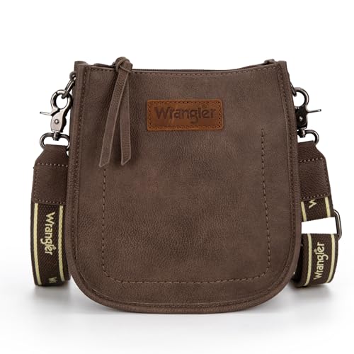 Wrangler Small Crossbody Bag for Women Western Shoulder Purse with Adjustable Strap