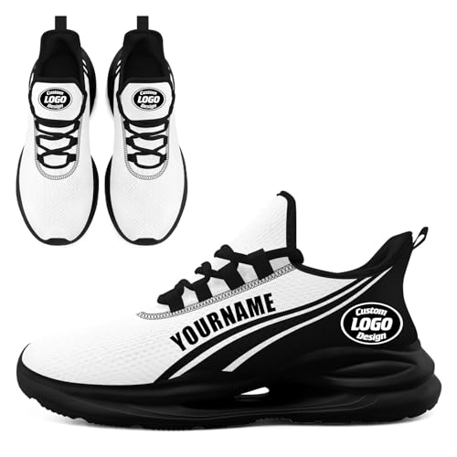 Custom Unisex Sneakers for Men Women Team Gifts Black/White