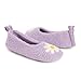 MUK LUKS Women's Travel Ballerina with Patch Slipper, Purple Daisy, Small