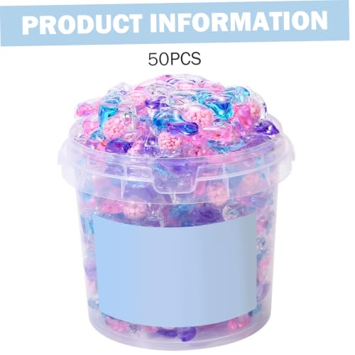 Dosettes de détergent à lessive 5 en 1, 50 pièces, dosettes de savon concentrées, formule tout-lave-linge, élimination puissante des taches, fraîches – vue 2