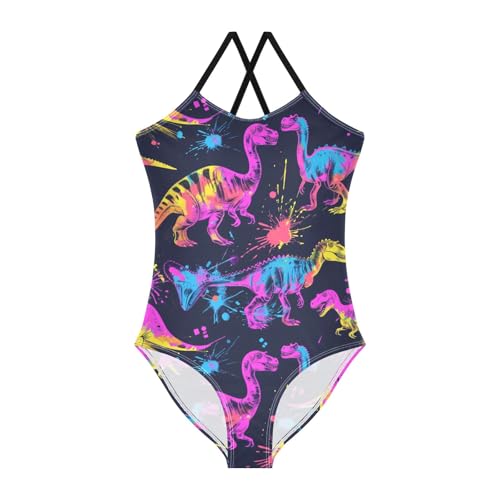 Image of Girls Swimsuit Little Cute Cat and Ice Cream One Piece Swimwear