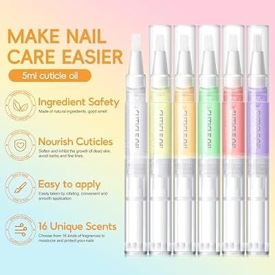 COSCELIA Poly Nail Extension Kit with U V Light and 16 PCS Cuticle Oil Pen
