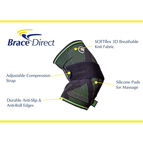 Brace Direct Knit Elbow Breathable Compression Sleeve With Strap For Elbow Pain, Golfers Or Tennis Elbow, Epicondylitis, Tendonitis, Arthritis- Forearm Brace For Men Or Women- Bort #TOP3