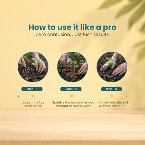 Image of Zamia Neem Cake Powder for Plants, 1kg, Organic Pest Repellent