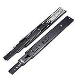 Soft Close Ball Bearing Drawer Slides 10 20' Full Extension Runners Black Steel Side Mount for Wardrobe 16in Cold Rolled Hardware(12in)