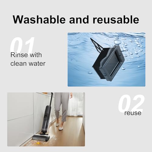 Image of Nukisa Vacuum Filter Replacement Compatible with Tineco iFloor 3, Floor ONE S3 & Floor ONE S5, Floor ONE S5 Pro Cordless Vacuum Cleaner, The Accerssorise Parts is 6 Packs Replacement Filters
