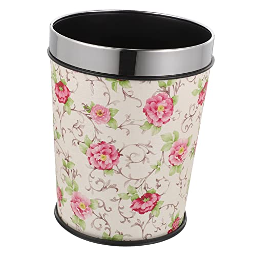 Poubelle vintage en plastique 5l rétro et solide pour salle de bain