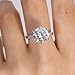Fashion Ring Set, White Gold Engagement Rings for Women Vintage 14K with 5ct 6 Claws Solitaire Moissanite Size 8