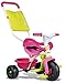 Smoby - Tricycle Be Fun Confort Rose - Vélo Enfant Dès 10 Mois - Evolutif - Canne Parentale avec Sacoche - Arceau de Sécurité - 740406