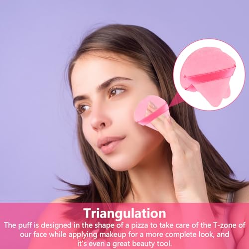 20 Stk Dreieck Makeup Puderquasten, Powder Puff, Make Up Schwämmchen, Kosmetik Gesicht Puderquaste, Nass Trocken Dreieck Puderquaste Pads für Loses Puder Körperpuder Grundierung Makeup Schwämmchen