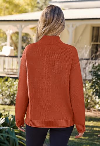 Image of MEROKEETY Women's Turtleneck Long Sleeve Sweater 2025 Fall Cozy Knit Loose Casual Trendy Pullover Tops Winter Clothes
