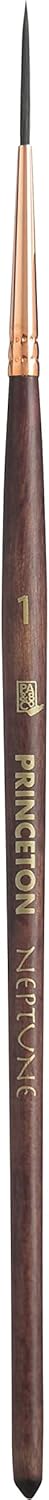 Princeton Neptune Paintbrush, Size 1, Dark Wood