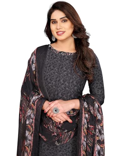 Image of Yashika Unstiched Crepe dress materials | Crepe Salwar Suit for women with dupatta | suit material for women unstitched