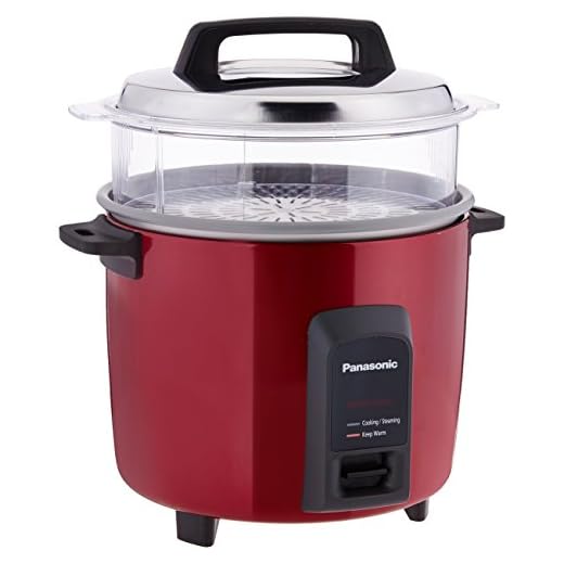 Panasonic SR-Y22FHS 750-Watt Automatic Electric Cooker with Non-Stick Cooking Pan (Burgundy)