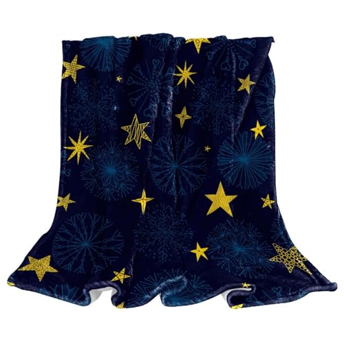 Couverture étoiles d'or plaid doux et chaud pour des nuits apaisantes - 2