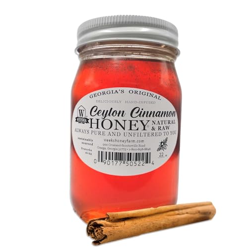 Miel 100% Orgánica Infundida con Canela Ceylon 624 g