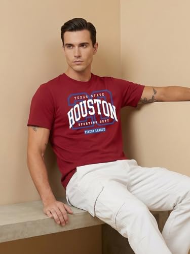 Image of Nobero Men's Regular Graphic Printed T-Shirt for Men | Soft Cotton | Classic Fit | Printed Casual Tshirt for Men