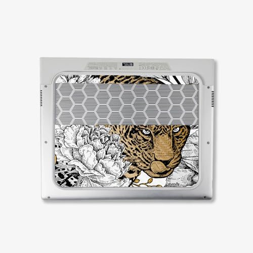 Image of MightySkins Carbon Fiber Skin Compatible with Alienware X14 R2 (2023) Full Wrap Kit - Bronzed Leopard | Protective, Durable Textured Carbon Fiber Finish | Easy to Apply | Made in The USA