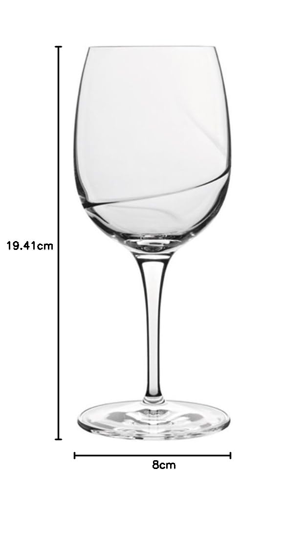 Luigi Bormioli- Juego de 6 Copas de Cristal Transparente, Modelo 7540450, 8 x 8 x 19,4 cm