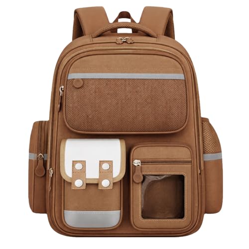 Mochila juvenil Escolar Grande Espaço Notebook Resistente (Marrom)