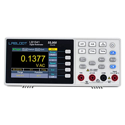Labloot LB1041 USB Digital Multimeter, 3.7Inch LCD Screen 55000 Counts True RMS Temperature Mini Desktop Meter - Image 2