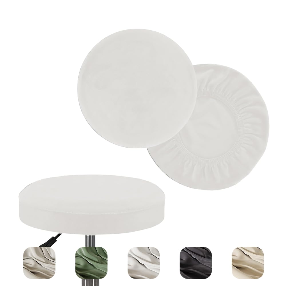 Stool Covers Round 2 Pack Elastic Slipcover for Bar Chair (#6,S11-14")