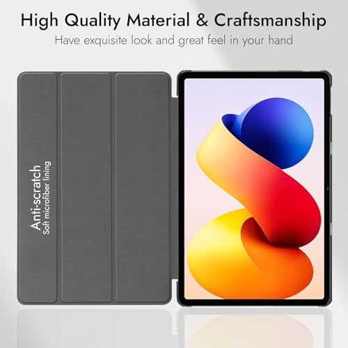 Image of Robustrion Cover for Redmi Pad 2 Pro 12.1 inch Cover Case, Trifold Cover Case for Redmi Pad 2 Pro 5G Tablet Cover [Auto Sleep Wake Support] - Black