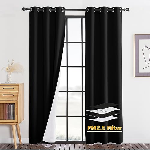 RYB HOME PM 2.5 Filter Curtains for Living Room Bedroom