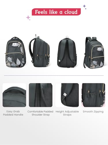 Image of Genie 19 inch Laptop Backpack for Women & Girls | Spacious Office, College & Travel Bag | Water Resistant, Multi-Compartment with Padded Laptop Sleeve
