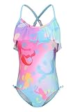 Qterdiz Big Girls One Piece Swimsuits Bathing Suit Hawaiian Summer Swimwear for Girls Pink Blue Merm