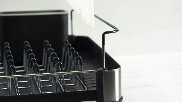 Scolapiatti Estensibile 44-52,5 X 31,5 X 11,5 Cm Scarico Automatico Grande Capacita Moderno Acciaio Inox Biancoarancione 200021110 93302263