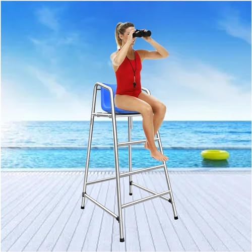 Silla Salvavidas Elevada de Acero Inoxidable para Piscina 150 cm miniatura 1