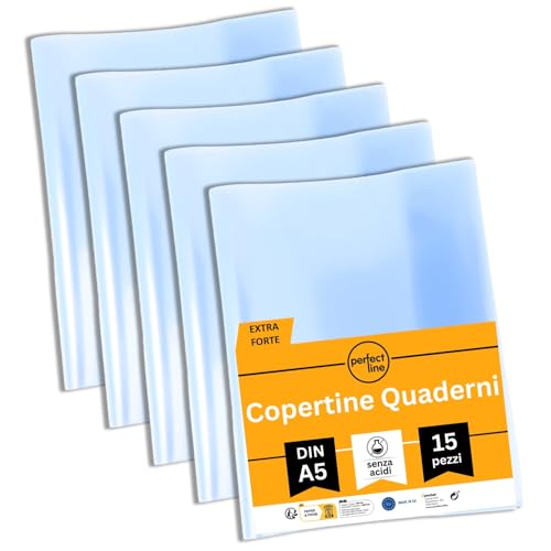 Perfect Line Copertine In Rafia DIN A4 - Set Da 15 In 5 Colori Per Quaderni E Libri - Foto 8