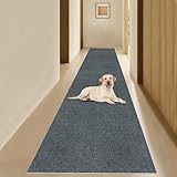 【Amazon.co.jp 限定】廊下カーペット 40*200cm 防音滑り止め ペット対応 YIDIHO TPR吸着 廊下敷き 無地 階段マット 玄関マット ロール式 床保護 強力吸着 玄関/廊下/リビング対応（ダークグレー）
