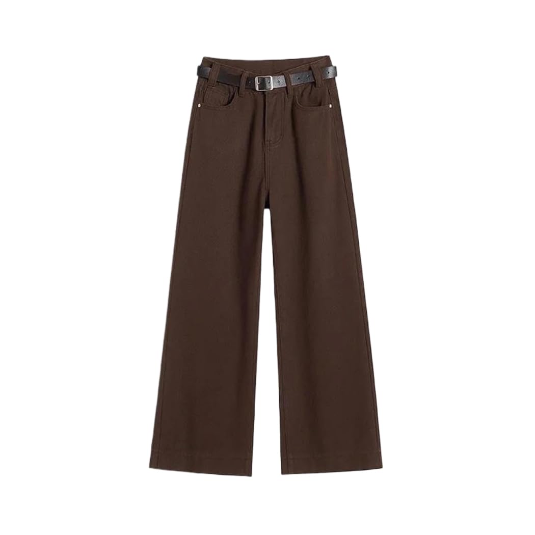 Womens Spring Autumn Fashiona Denim Straight Leg Pants Loose and Comfortable Jeans