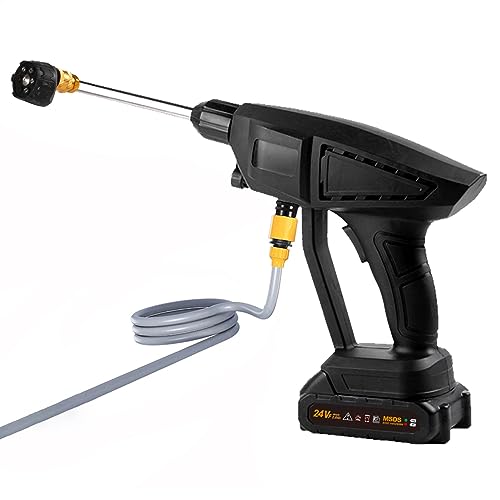 CIADAZ Lavadora de pressão sem fio, 6 modos de pulverização 120PSI Limpador de pressão portátil port