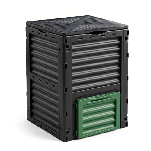 Crystals 300L Garden Compost Bin - Eco-Friendly Organic Waste Composter, Durable Tumbler for Composting
