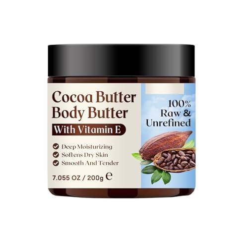 Manteca de Cacao para el Cuerpo, Ultra Hidratante, Textura Suavizante, Cuidado Corporal Reparador para la Piel Seca (1)
