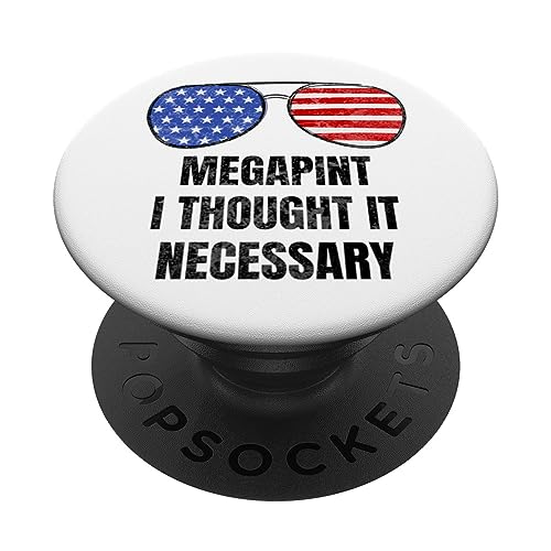 Megapint Distressed Red Wine Drinker American Flag PopSockets Swappable PopGrip, Black
