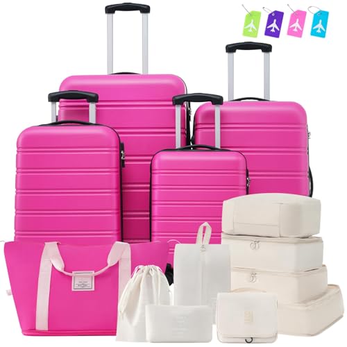 Hardshell Luggage Sets 4 pcs + Bag Spinner Suitcase with TSA Lock Lightweight-16+20