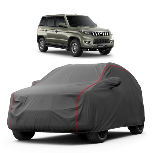 Image of Heavy-Duty Car Cover for Compatible with Mahindra Bolero (2000 to 2025 All Models) Deluxe Car Protection Cover - Waterproof & UV-Resistant All-Season Exterior Protection