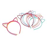 Healeved 12個猫耳ヘアバンド 子供用ヘアフープ 仮装パーティー カーニバル クリスマス イースター 大晦日 イベント衣装 アクセサリー ランダムカラー