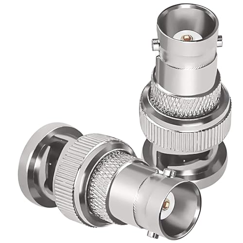 Image of BNC Male to BNC Female Coax Adapter, BNC RF Coaxial Connector for CCTV and Security Camera Radio Extension Cable (3)